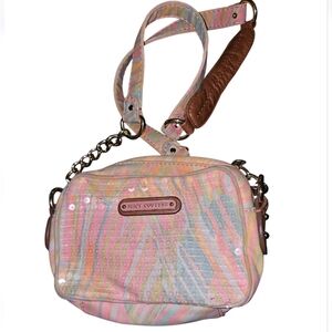 Juicy Couture Pastel Striped Crossbody Bag